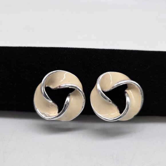 Jewelry - Celtic Knot Earrings Post Enamel Bold 80s Geometric Irish Jewelry Gift